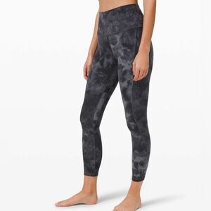 Lululemon Athletica Charcoal Tie-Dye Leggings